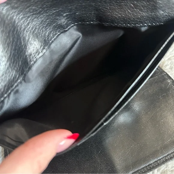 Brahmin Two-Tone Leather Tri-Fold Wallet Croc - Picture 10 of 16